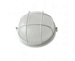 Светильник банный Navigator NBL-R2-100-Е27/WH, круглый, белый ,с решеткой,