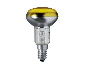 Лампа зеркальная рефлекторная GE 40R50/Y/E14 (желтая),