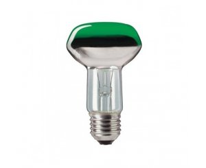 Лампа зеркальная рефлекторная Philips Spofline NR63 40W E27 зеленая,