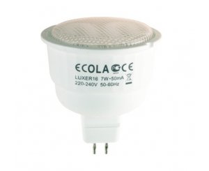Лампа энергосберегающая Ecola Luxer MR16 7W220VGU5.3 рефл.59х50 2700К д/подв.пот.,